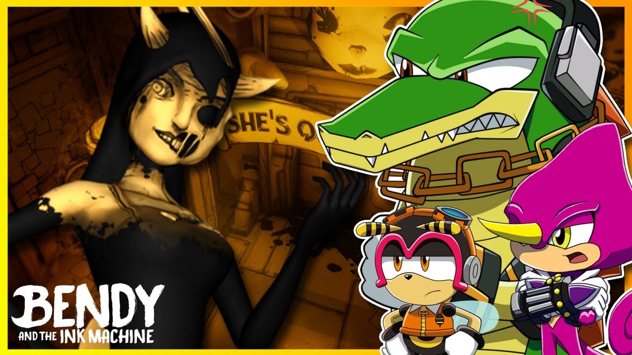 Dealing with the CRAZY ANGEL LADY - Team Chaotix Play Bendy and the Ink Machine (Part 3)