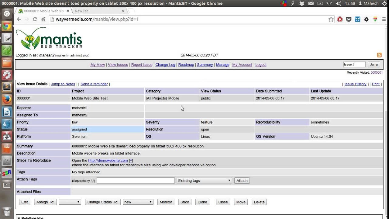 Mantis Bug Tracker Tutorial