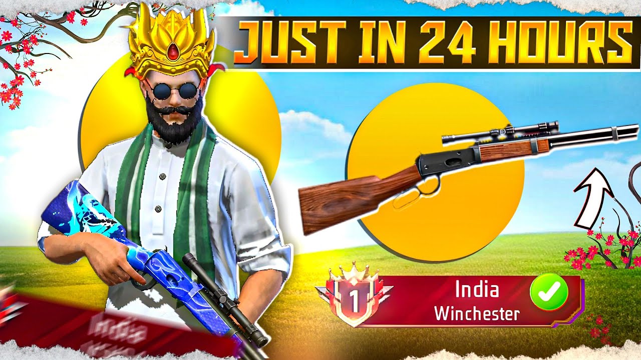 Pushing TOP 1 Title in WINCHESTER | 01 TO 100 LEVEL CHALLENGE 🥵 in Garena Free Fire Solo Rank Susing