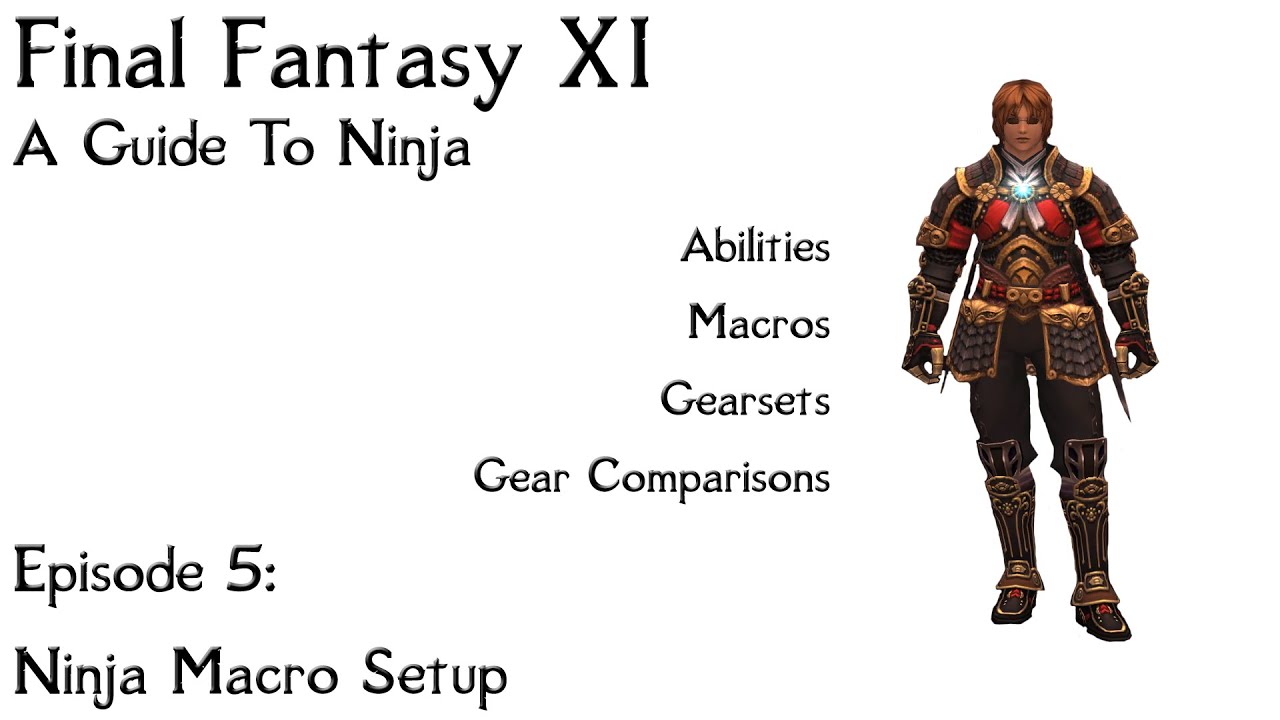 FFXI A Guide To Ninja: Эпизод 5: макросы, переключение передач, LUA