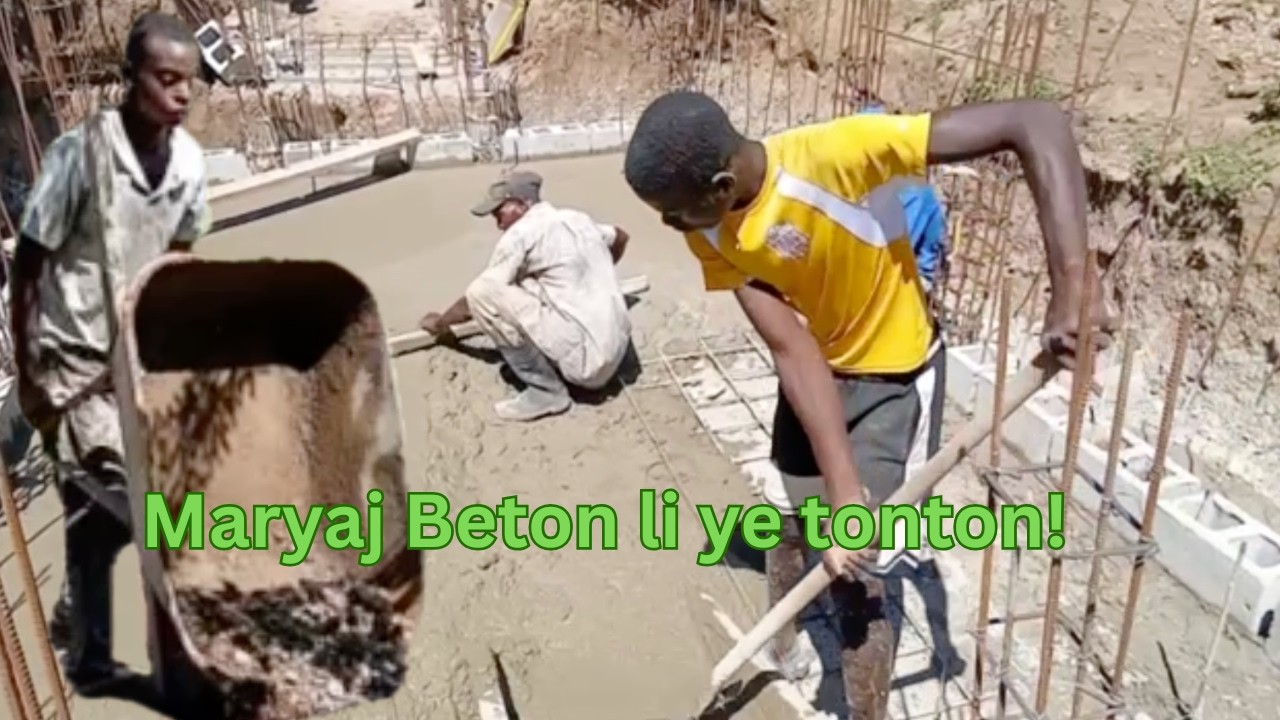 Vinn gade maryaj la! Anpil beton li ye tonton! 🚧 💦 🌾 🇭🇹 💪 #construction  #haiti #foryou