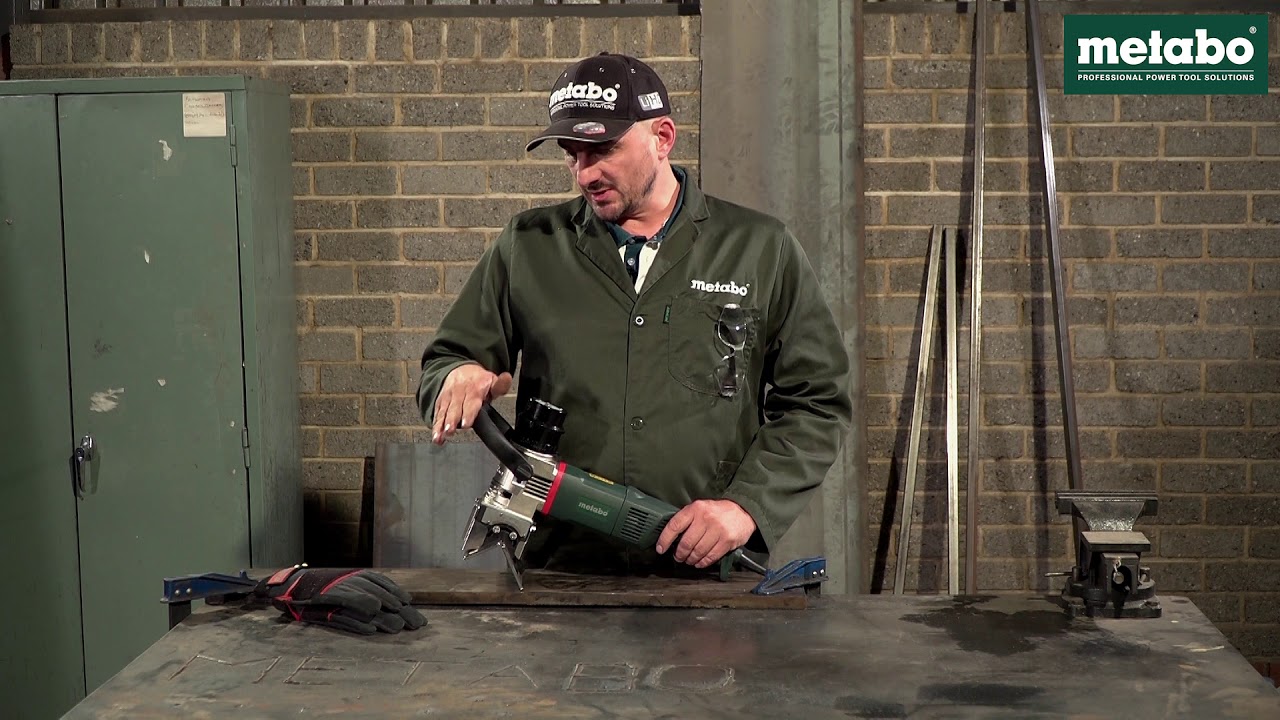 KFM 16-15 F Bevelling Tool (Metal Edge Trimmer) Demonstartion - Metabo