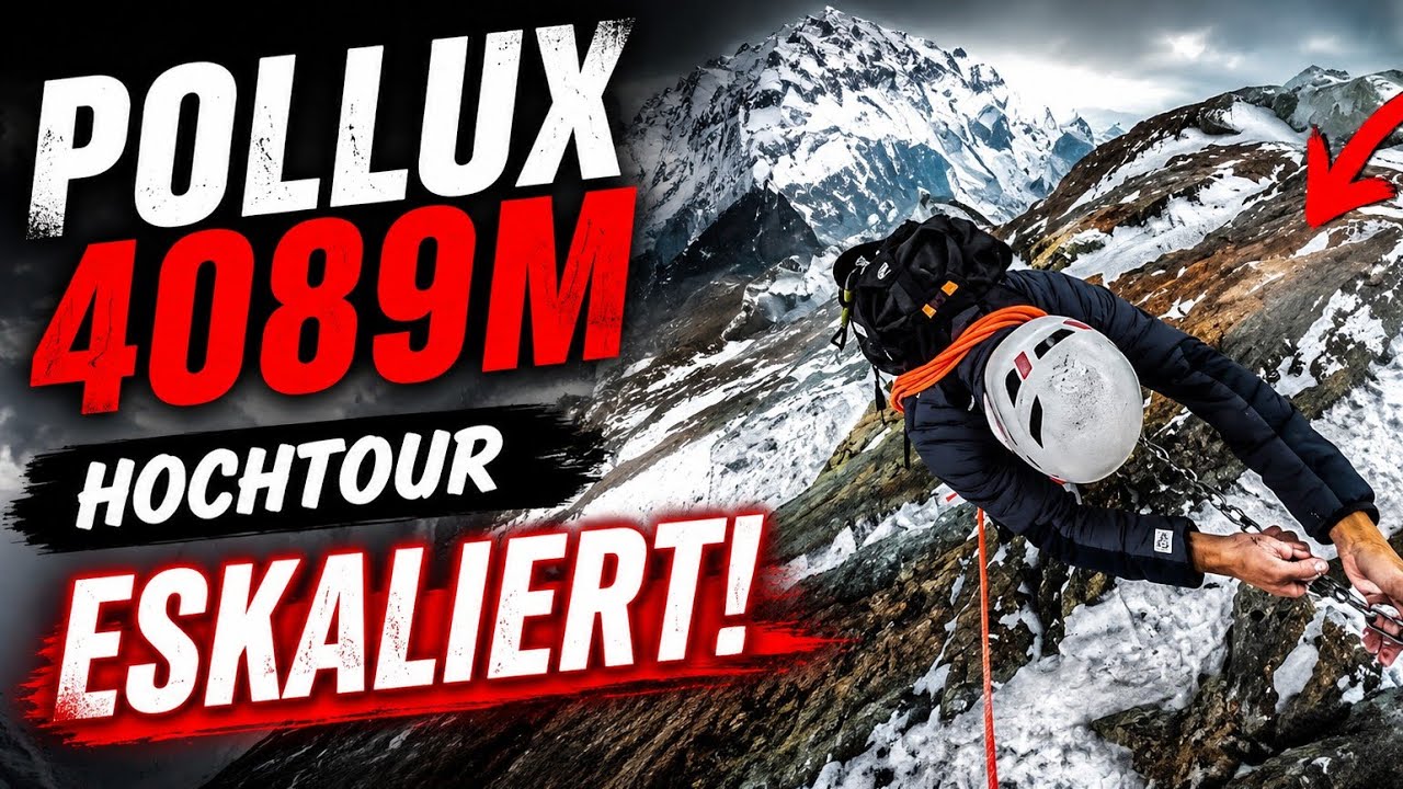 Pollux 4089 m – 😱 Vereister Grat & fast abgerutscht! (Hochtour eskaliert)