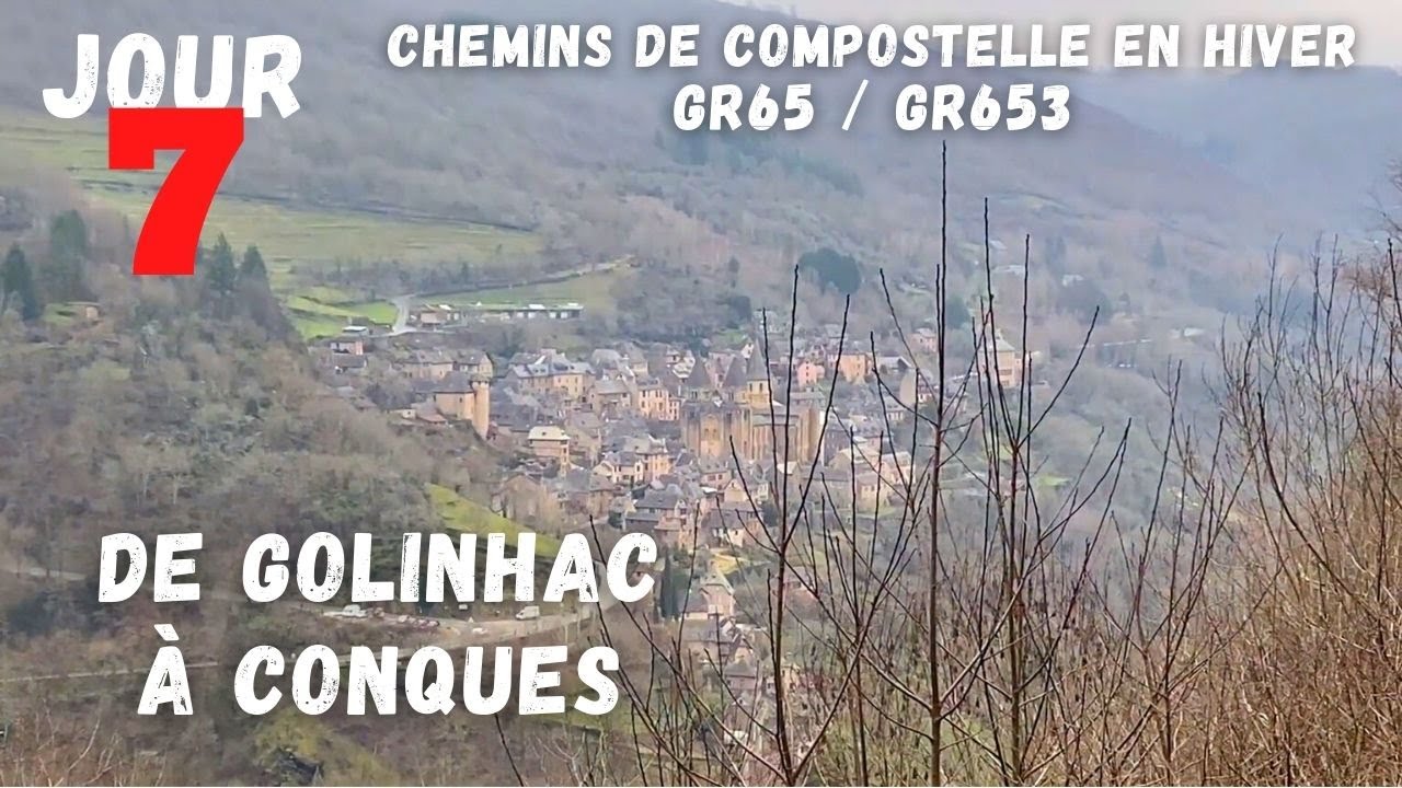 de Golinhac à Conques sur les Chemins de Compostelle en hiver / GR 65