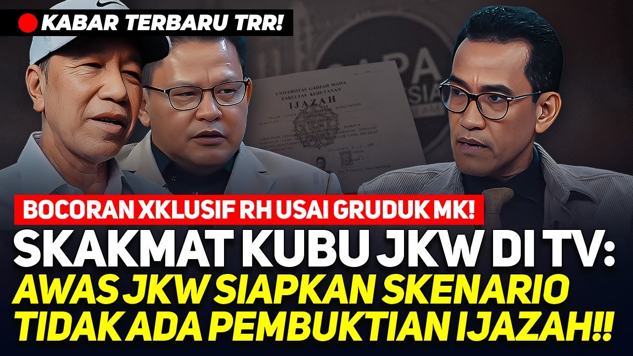 BOCORAN XKLUSIF RH USAI GRUDUK MK! SKAKMAT KUBU JKW DI TV: BELOK JADI TIDAK ADA PEMBUKTIAN?!