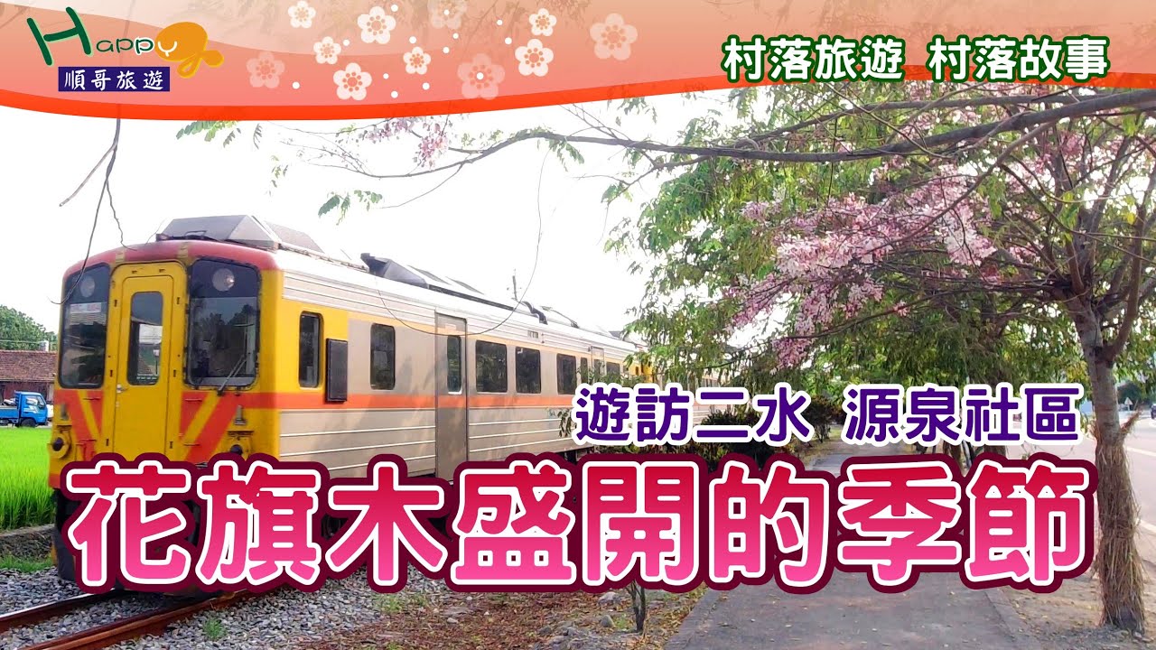 彰化二水鄉 源泉社區鄉村旅遊│花旗木盛開的季節，遊訪源泉社區，花旗木花朵如同櫻花粉紅嬌嫩，隨風搖曳，八堡圳故事與源泉社區文化之旅。