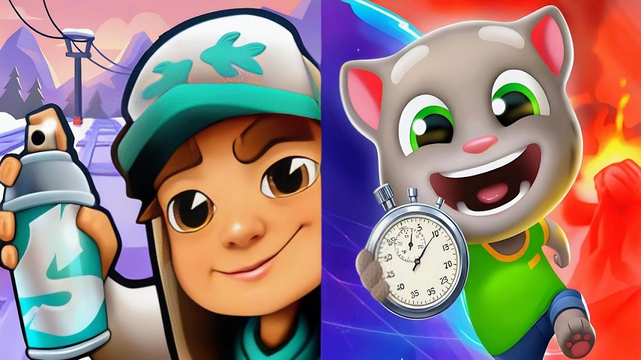 Subway Surfers : Winter Xtreme 2026 🆚 Talking Tom Time Rush Gameplay 