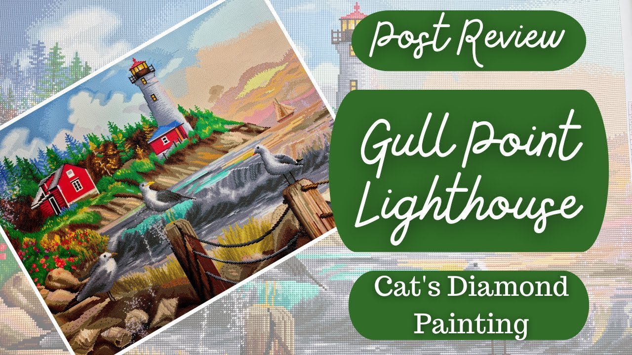 Diamond Painting Post Review | Gull Point Lighthouse | Working On An Old Kit In 2026 - How Is It?