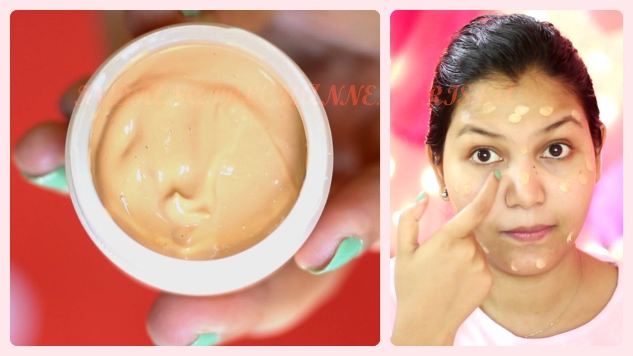 Make your own BB cream (application demo)/ DIY- make your own BB Cream easily
