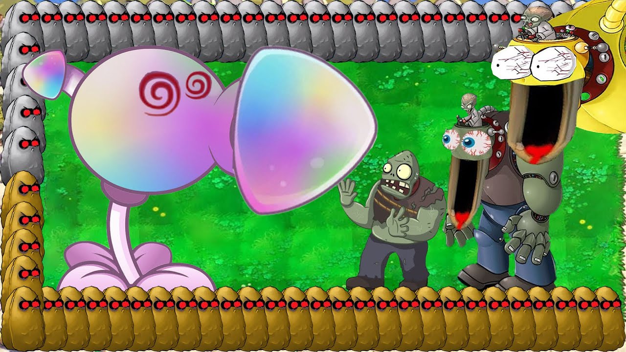 Hypno Peashooter Melon X Hypno Team NUT Attack Giga Zomboss vs Gargantuar - Plants vs Zombies Hack