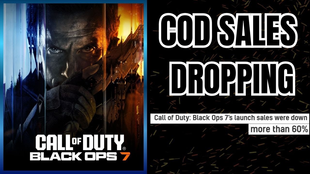 Продажи Black Ops 7 упали на 63%, а Battlefield 6 захватывает чарты Steam.