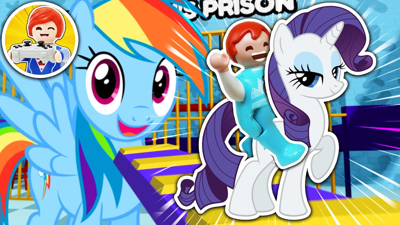 MY LITTLE PONY im Gefängnis!🦄Kann Emma mit Einhorn entkommen?🤣 Roblox Obby | Playmobil Familie Vogel