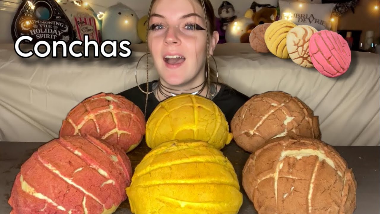 MEXICAN CONCHAS MUKBANG! (Vegan) (No Talking)