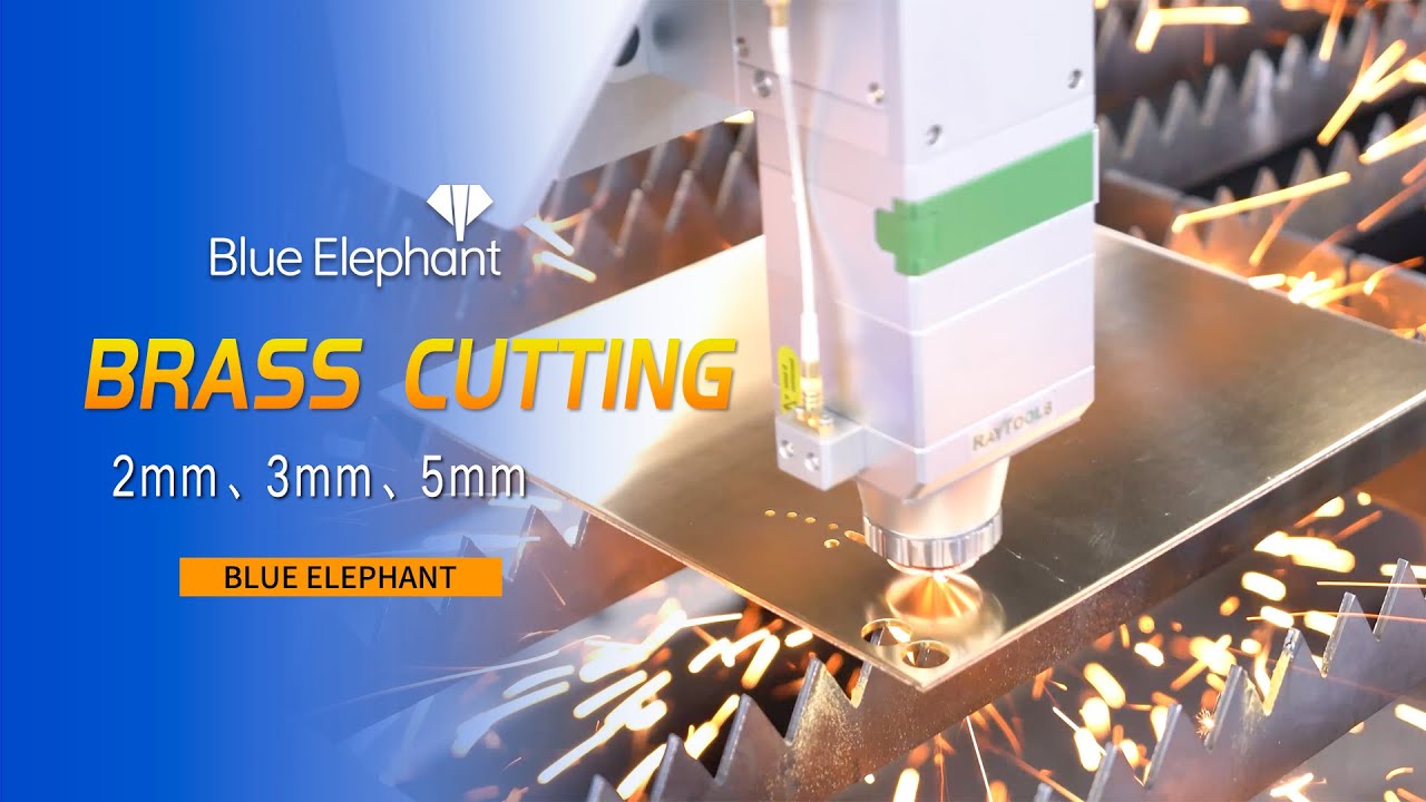 2mm-5mm Brass Laser Cutting by Blue Elephant Fiber Laser Cutting Machine