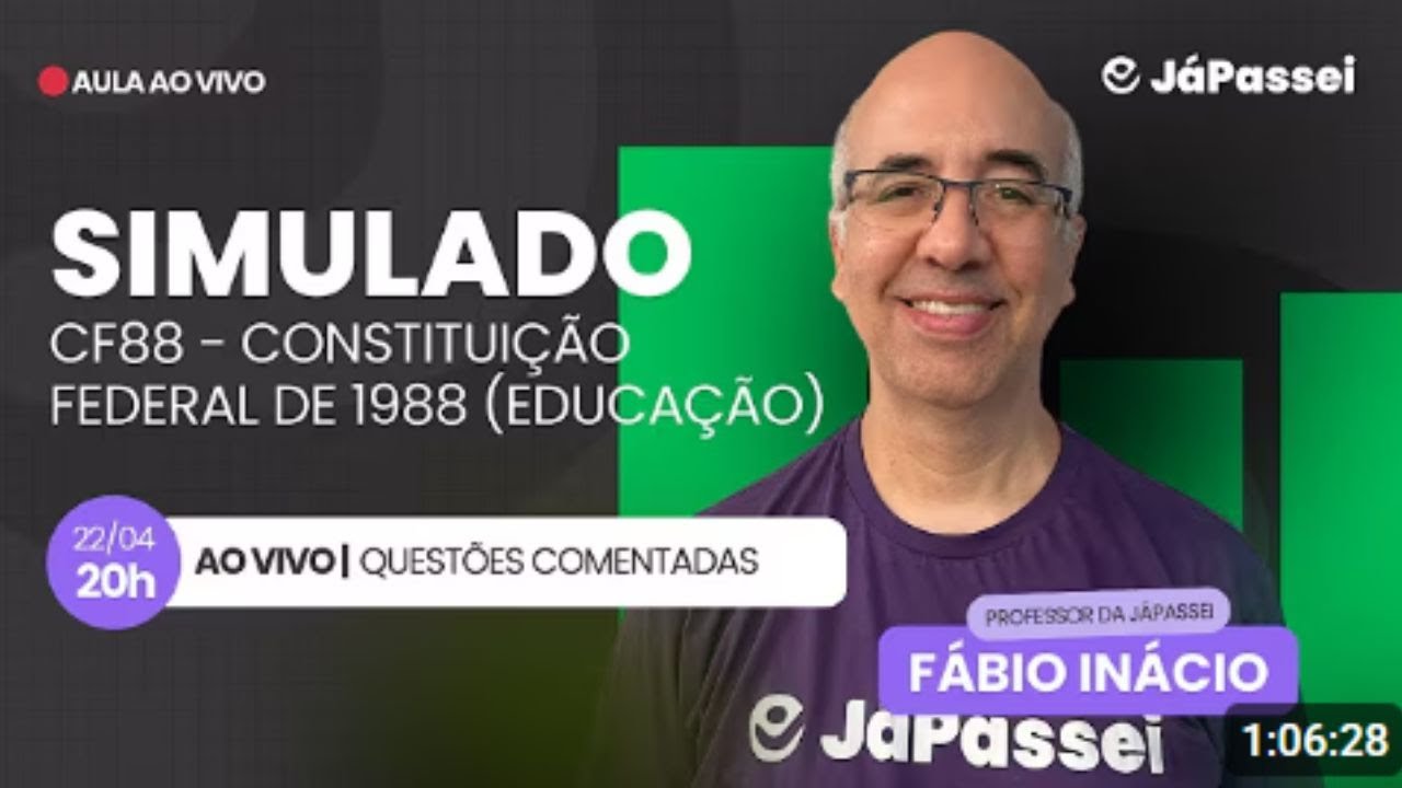 Simulado   Constituição Federal de 1988   Concursos Pedagógicos