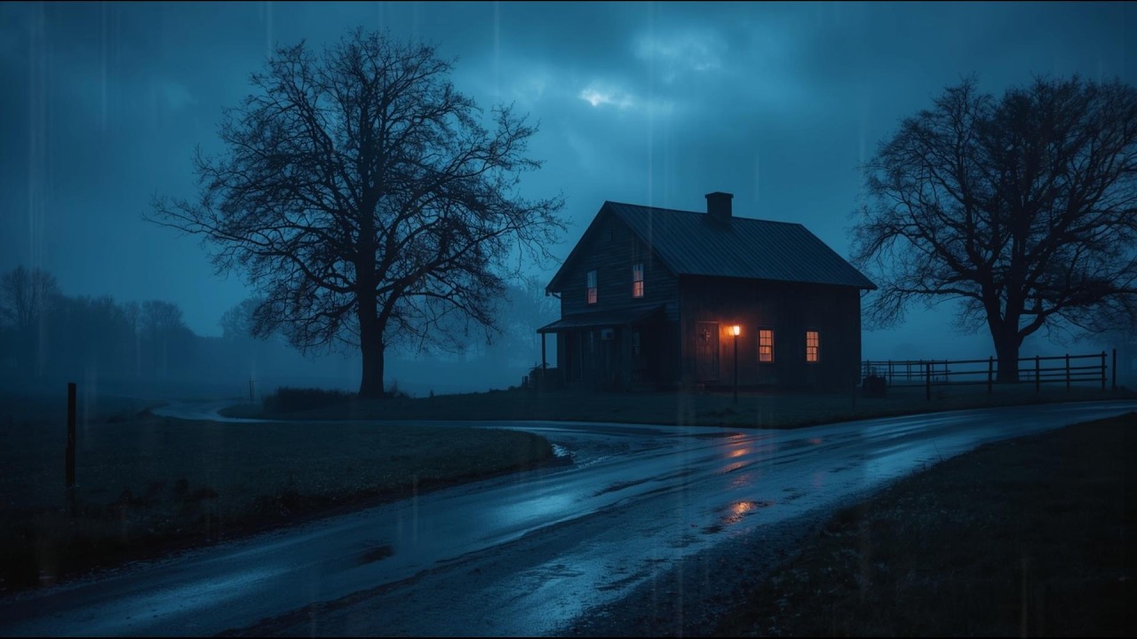 Dark Rainy Night ASMR | Relaxing Night Ambience & Deep Sleep At Lonely Road