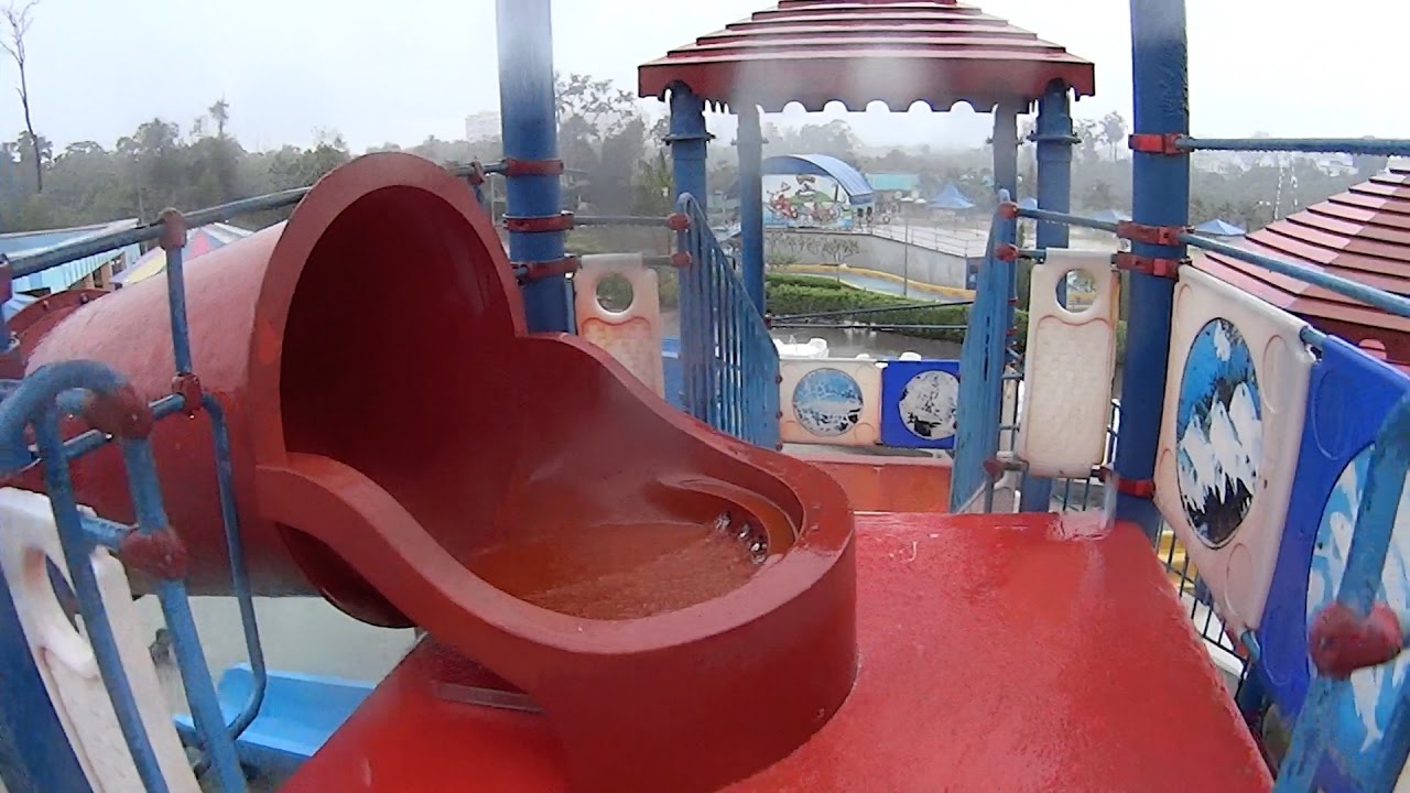 Adventure Island's Red Water Slide at Melaka Wonderland
