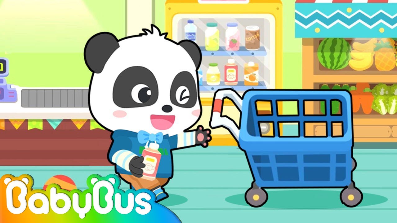 Baby Supermarket Shopping | Pretend Play | Kids Cartoon | Animation For Kids | BabyBus