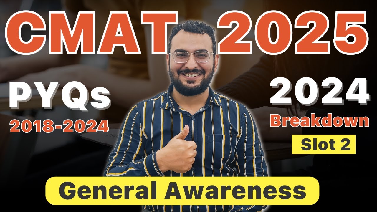 CMAT 2025 General Awareness Boost | PYQs from 2018-2024 | Slot 2 CMAT 2024  Full Breakdown!