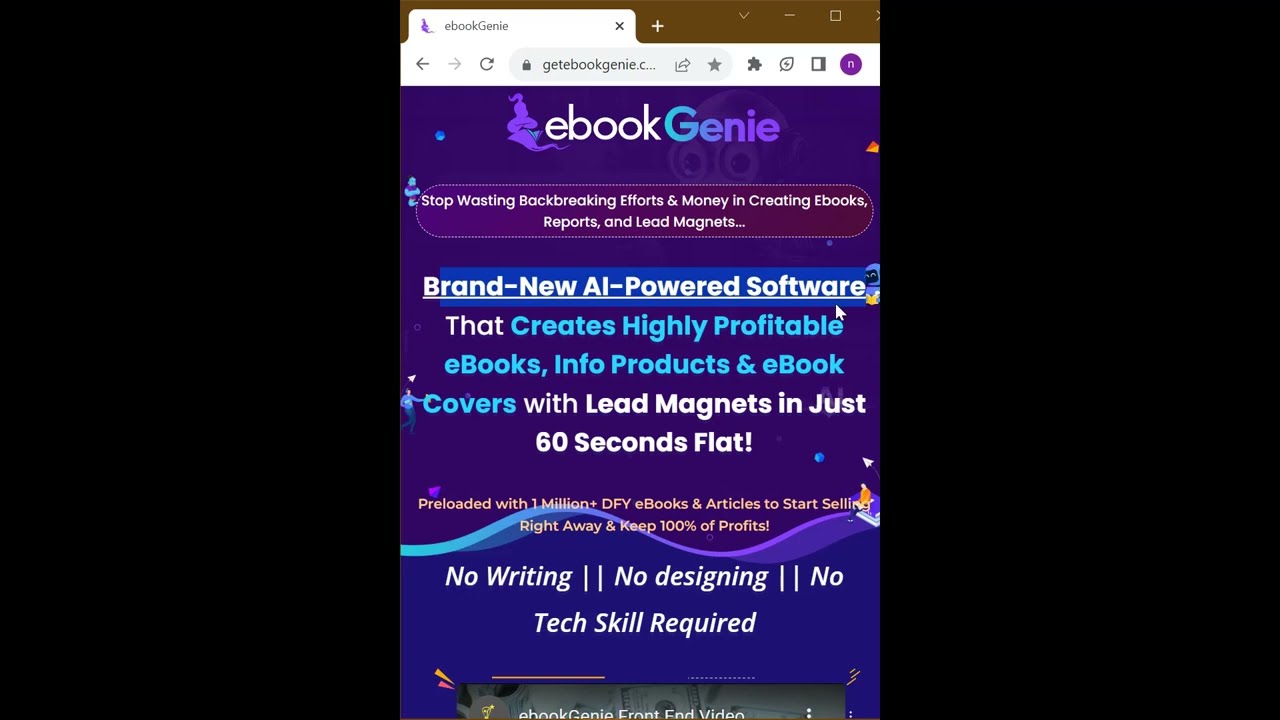 Ebookgenie Review - World&rsquo;s Best AI-Based eBook Creator software In 2023