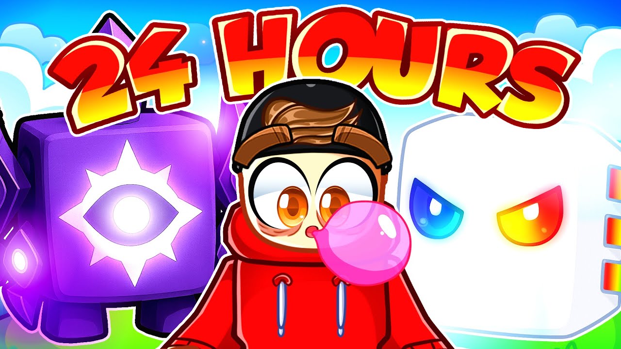 We Spent 24 HOURS in Bubble Gum Simulator Infinity!