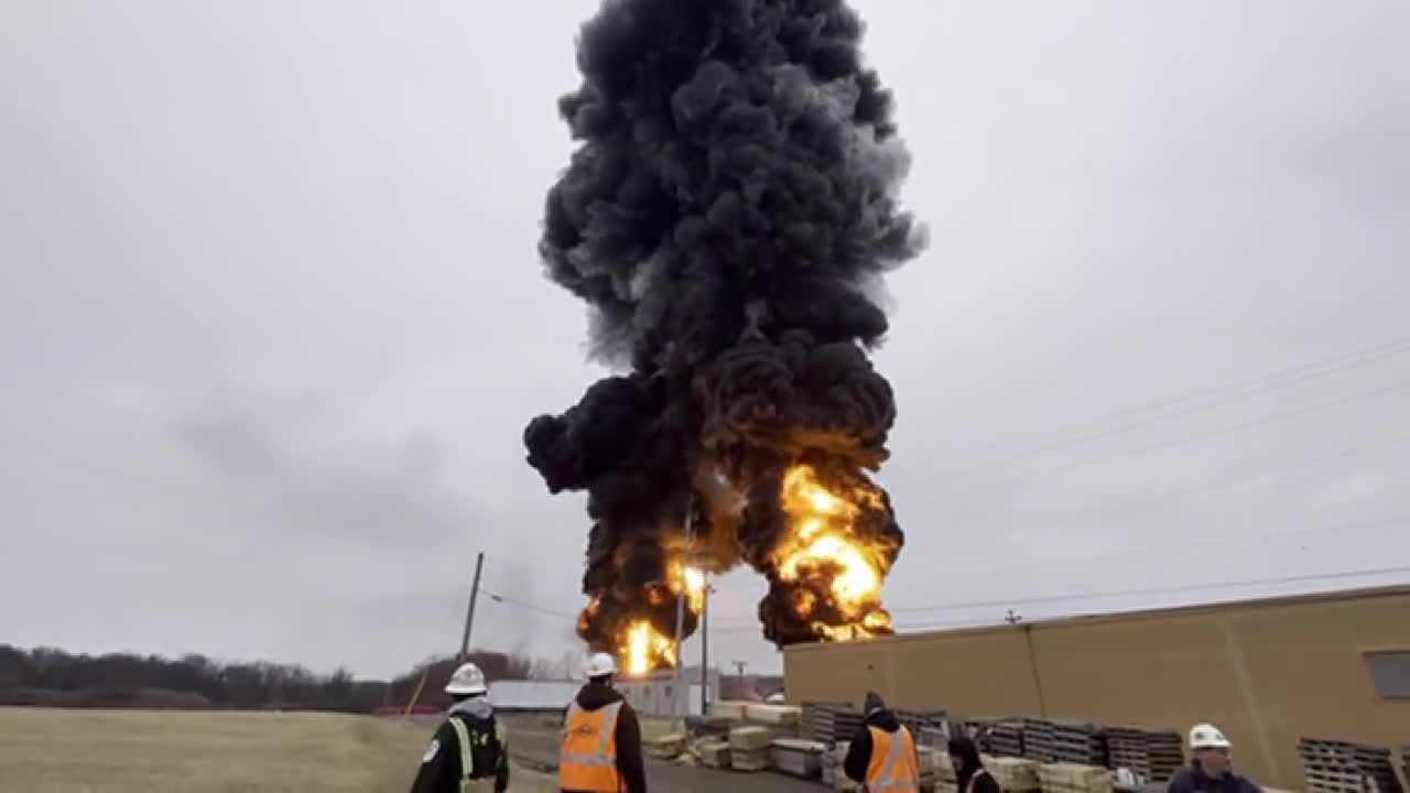 WATCH: New video of controlled explosion after train derailment in East Palestine released by NTS...