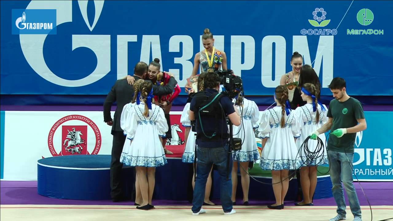 GP Moscow 2016 final award ceremony - hoop, ball, 5 ribbons
