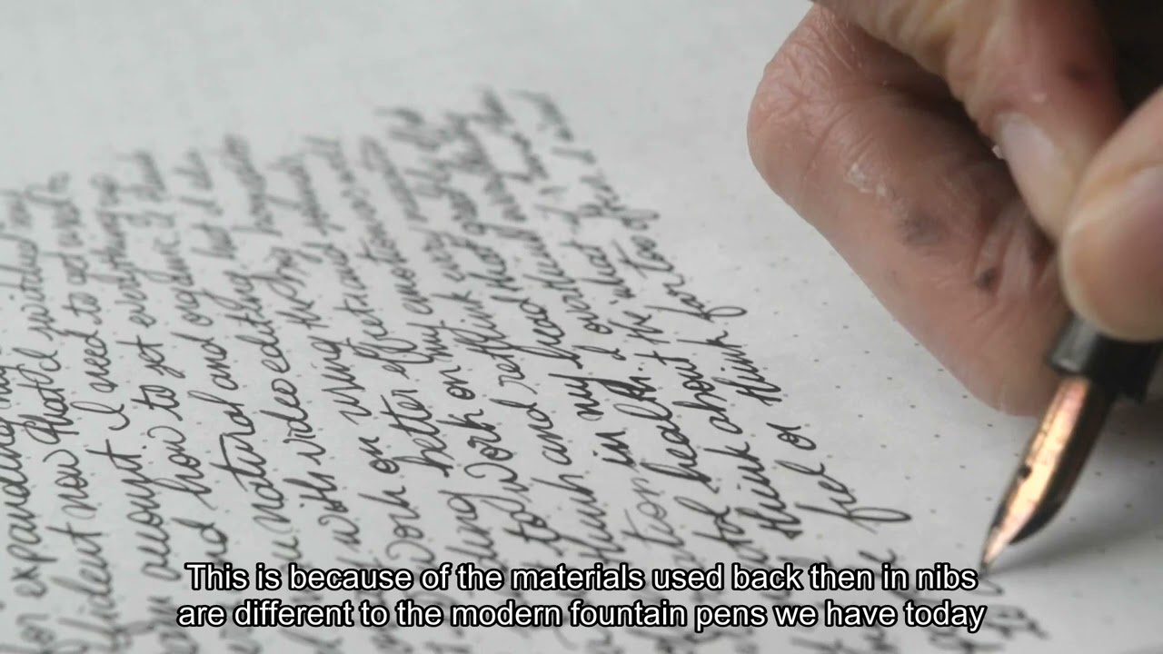 Vintage fountain pen writing video edit practice - Waterman Ideal 32