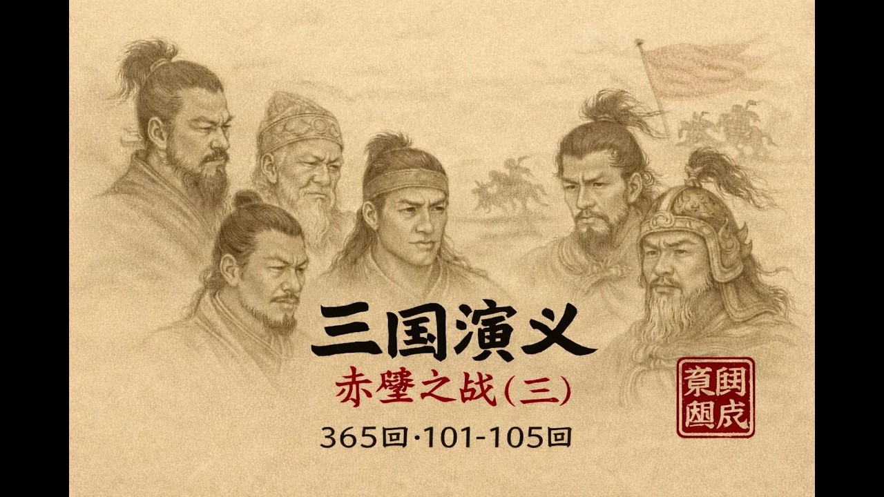 三国演义， 袁阔成， 365 回， 101-105 回