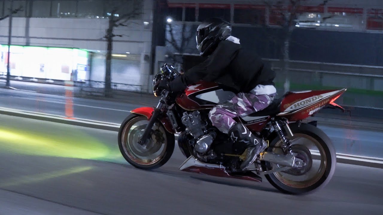 若きスーフォア乗り × Tokyo Night Run | CB400SF【4K】