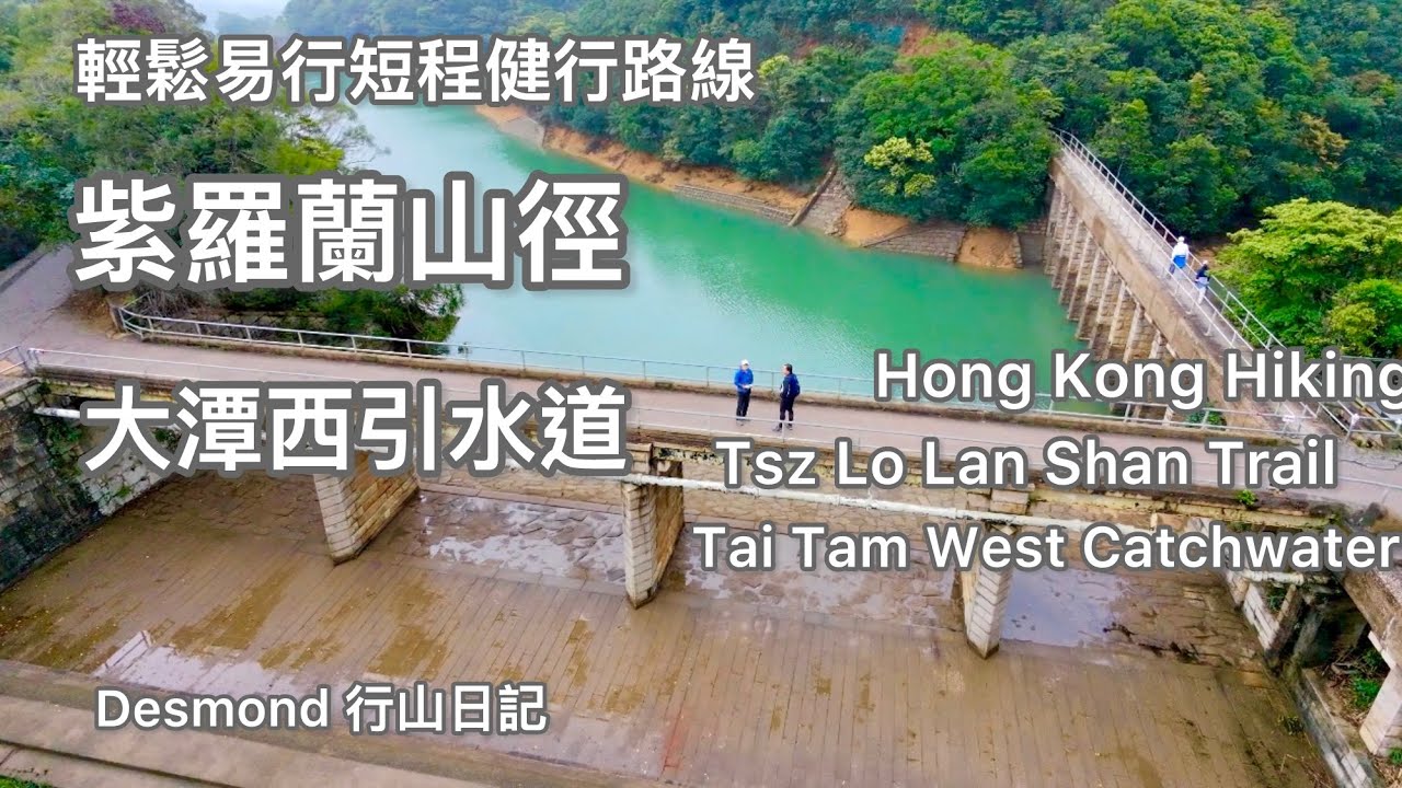 香港行山：2026-03-01 紫羅蘭山徑經大潭西引水道出大潭水塘。易行短程郊遊路線