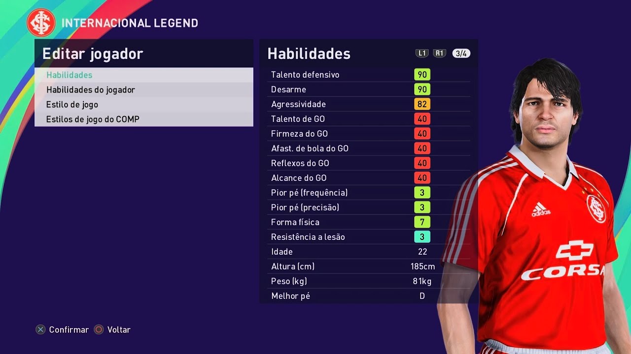 Criar Elias Figueroa Internacional Legend Pes21 #pes #pes21 #efootball #efootball22 #internacional