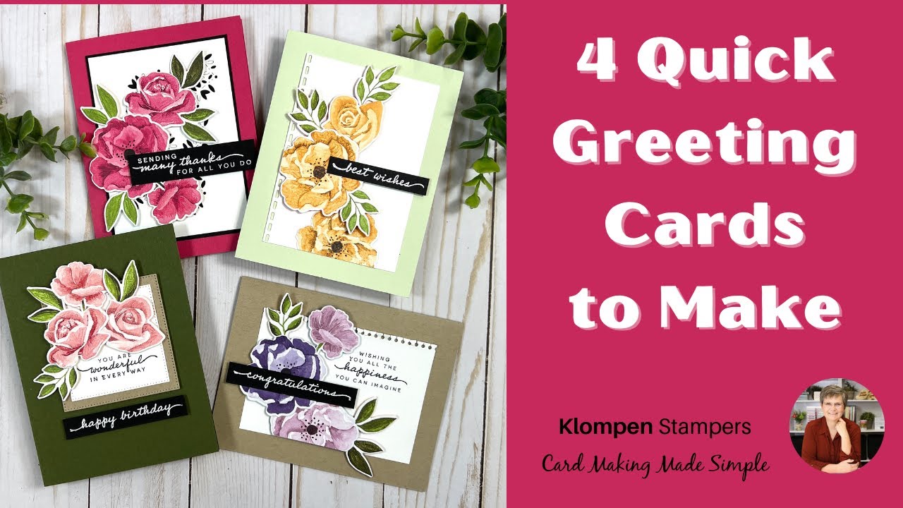 Know How To Make Quick Greeting Cards With Die Cut Flowers? Watch!