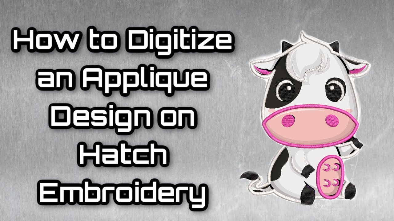 How to Digitize an Applique Design on Hatch Embroidery For Beginners Digitizing for ETSY store