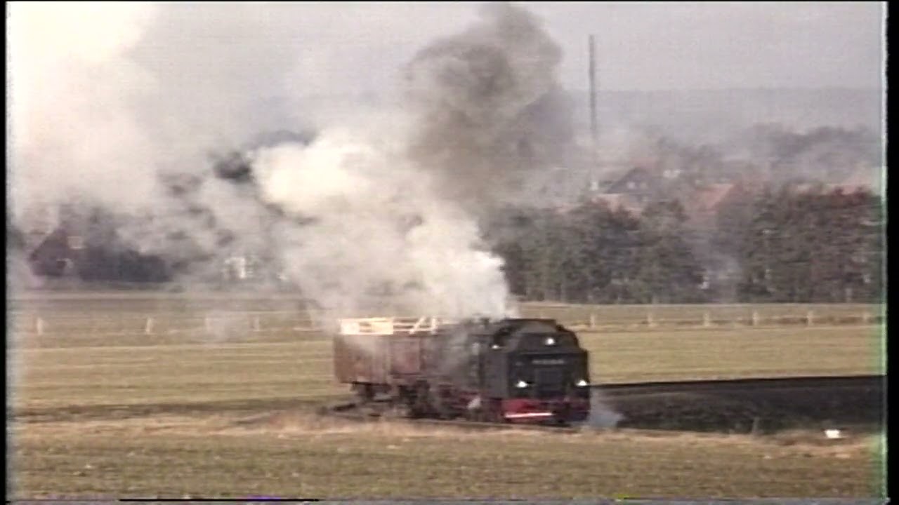 Ausfahrt aus Hasselfelde bei Sonne im Februar 1989