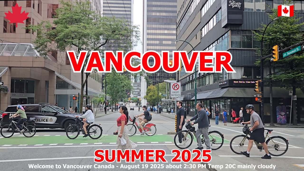 VANCOUVER CANADA on August 19 2025 - 4K Vancouver City Driving Tour