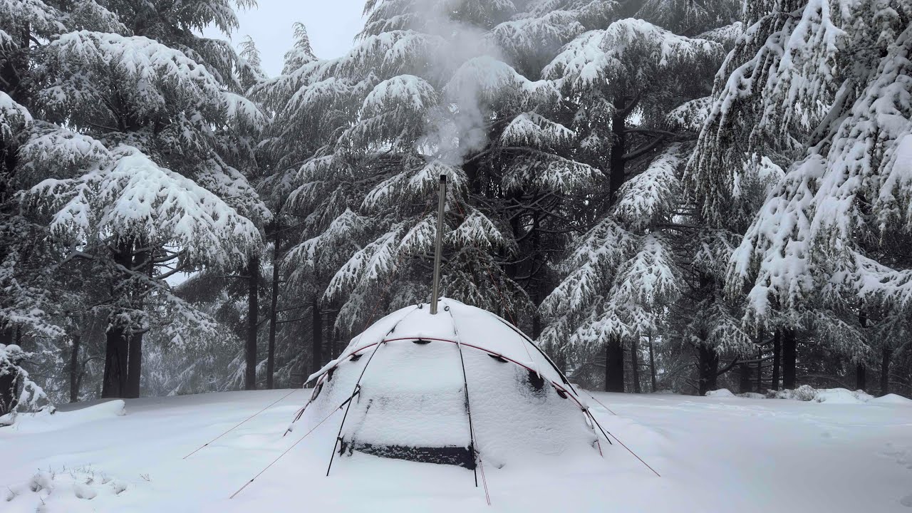 Hot Tent Camping in the Snow | A Relaxing Winter Compilation (ASMR)