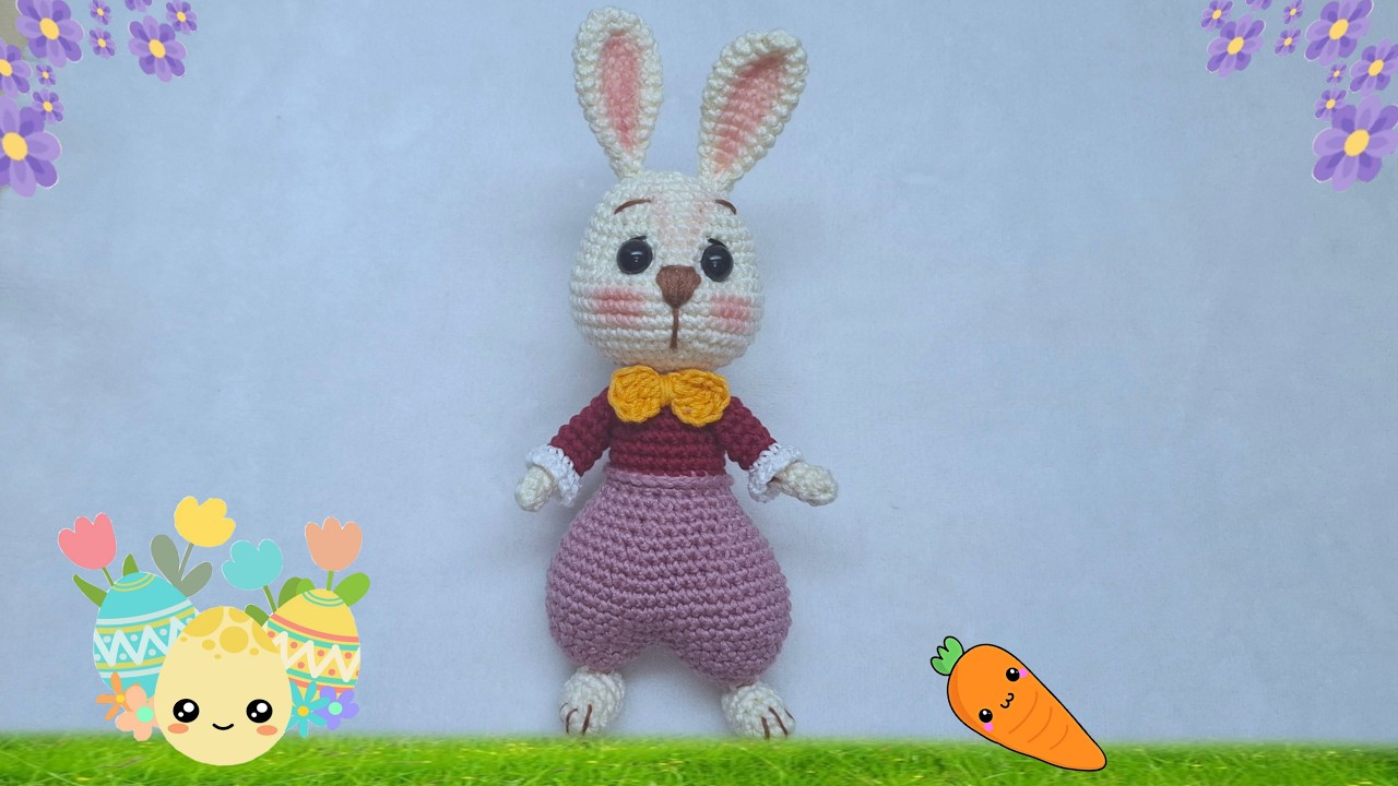 🐰 CONEJO DE PASCUA  COQUETO AMIGURUMI  / TEJIDO FACIL  / TUTORIAL PASO A PASO  🐰