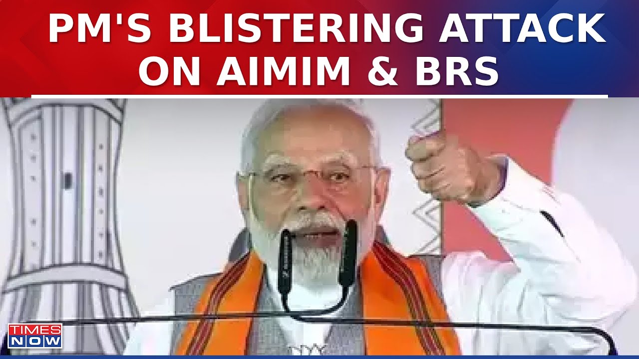 PM Modi Launches Blistering Attack on AIMIM, Congress, and BRS in Telangana Rally | English News