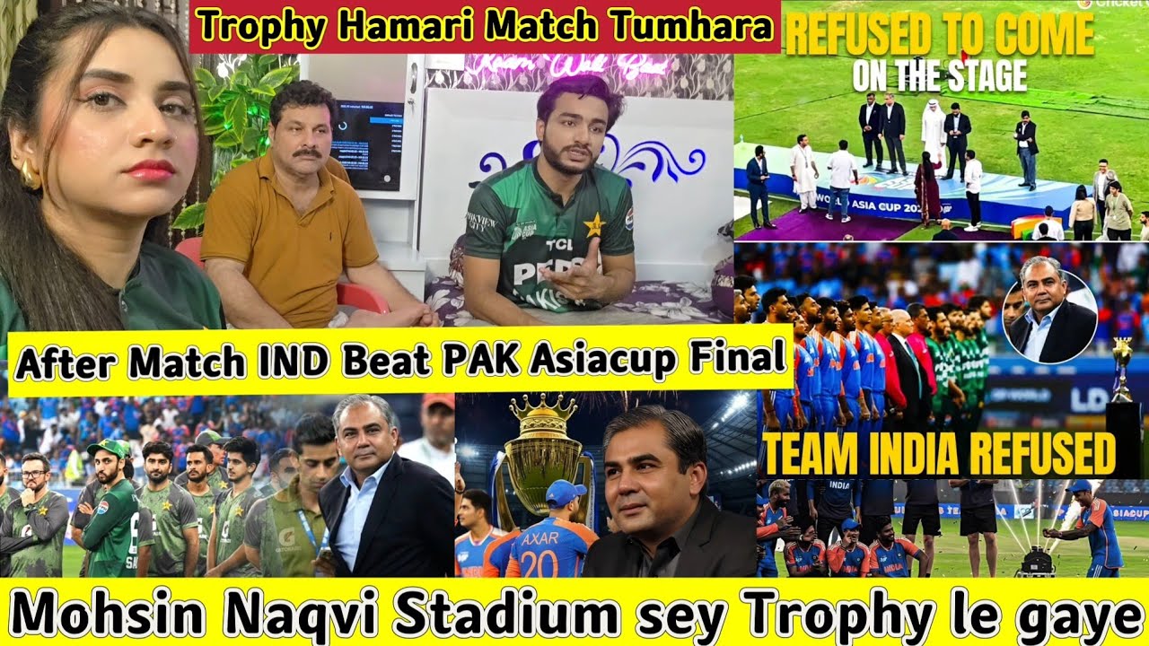 INDIAN team ne Mohsin Naqvi se Trophy nahi li😭INDIA Team Celebrate Without Trophy IND Beat PAK 