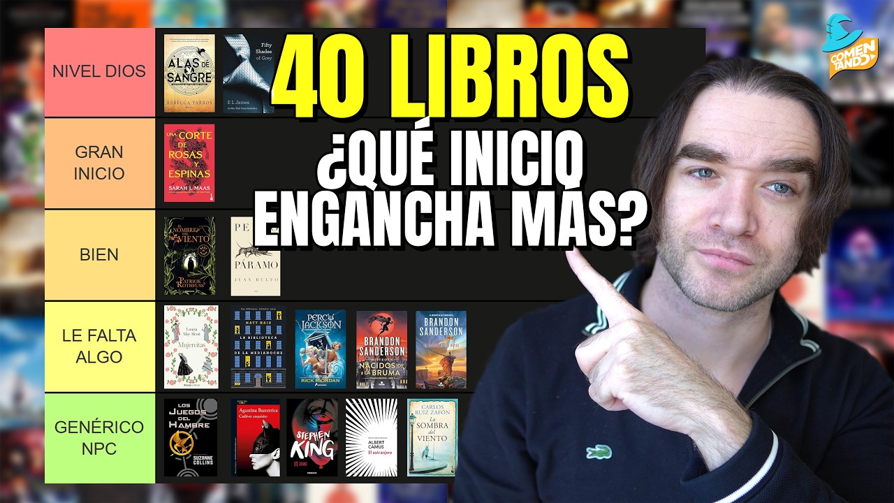 TIER LIST: Los 40 LIBROS con los MEJORES (&iquest;o PEORES?) INICIOS, seg&uacute;n mis SEGUIDORES