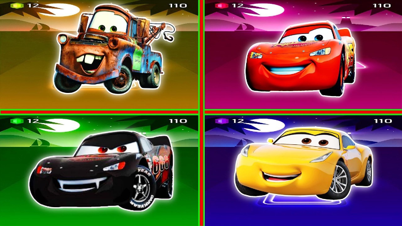 Lighting McQueen eater 🆚 McQueen Cars - Tiles Hop EDM Rush