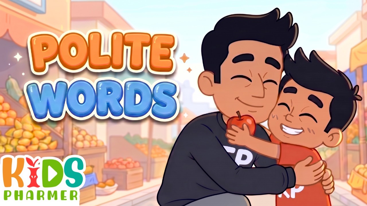 Polite Words Song | Teach your kids Polite Manners | Wheels On The Bus Tune