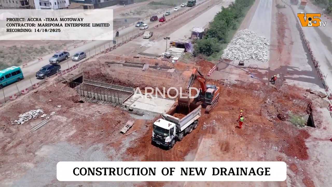 TEMA MOTORWAY: This is how an old drainage was destroyed and replaced with new one for water control