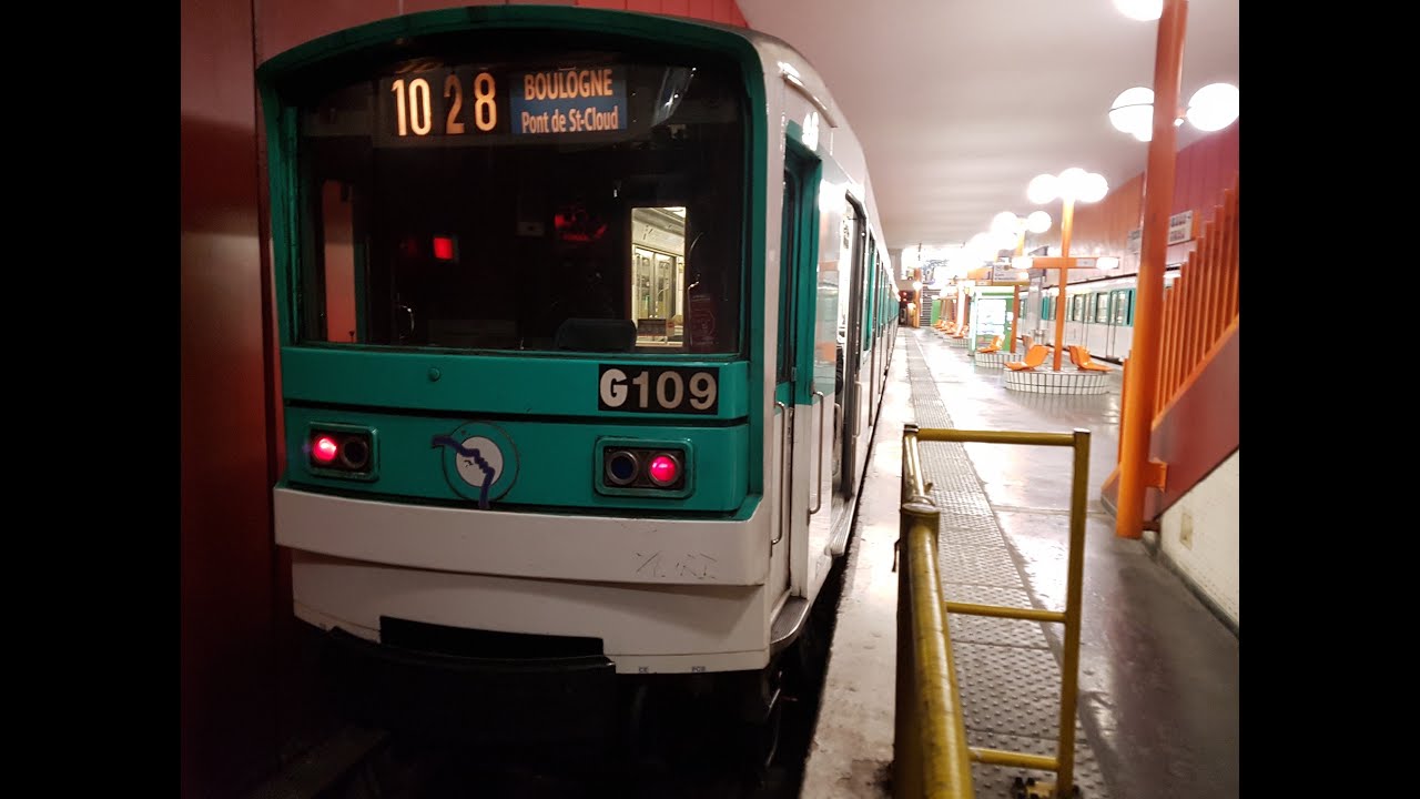 Métro Ligne 10🚇MF 67 RATP : Gare d'Austerlitz➡️Boulogne - Pont de Saint-Cloud