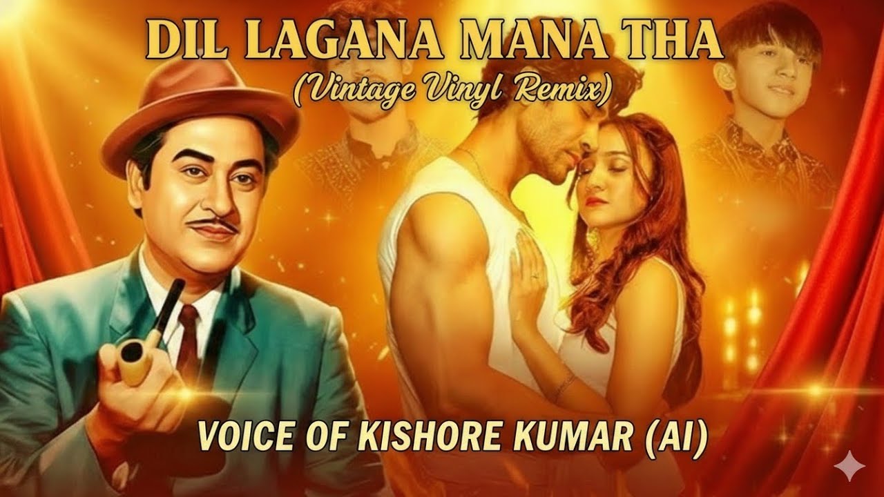 Dil Lagana Mana Tha (Vintage Vinyl Remix) | Voice of Kishore Kumar AI | Classic Bollywood Vibes