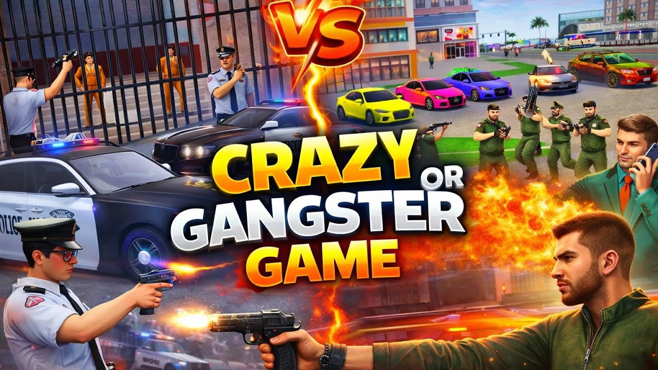 Gangster City vs Police 🚓 Crazy Crime Action Gameplay 😱