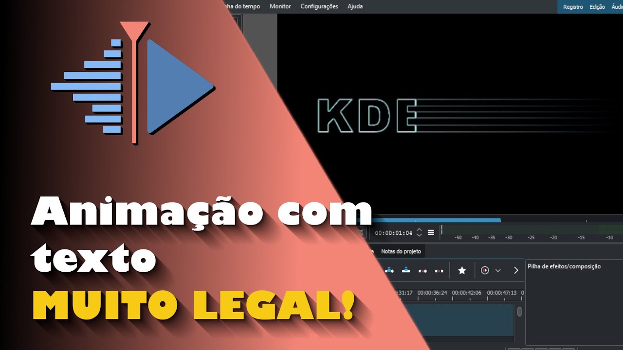 Kdenlive – Aprenda esta animação com texto muito legal!