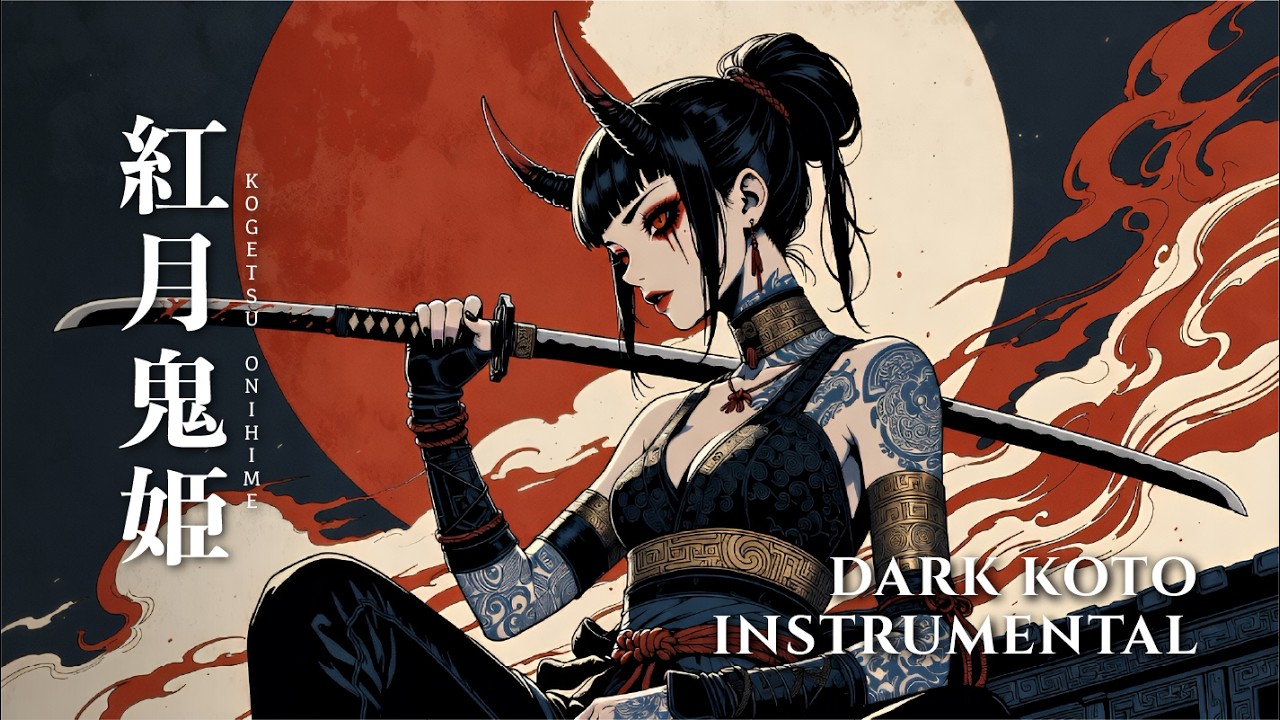 Dark Japanese Instrumental - Haunting Koto & Shakuhachi | 紅月鬼姫 Kōgetsu Onihime