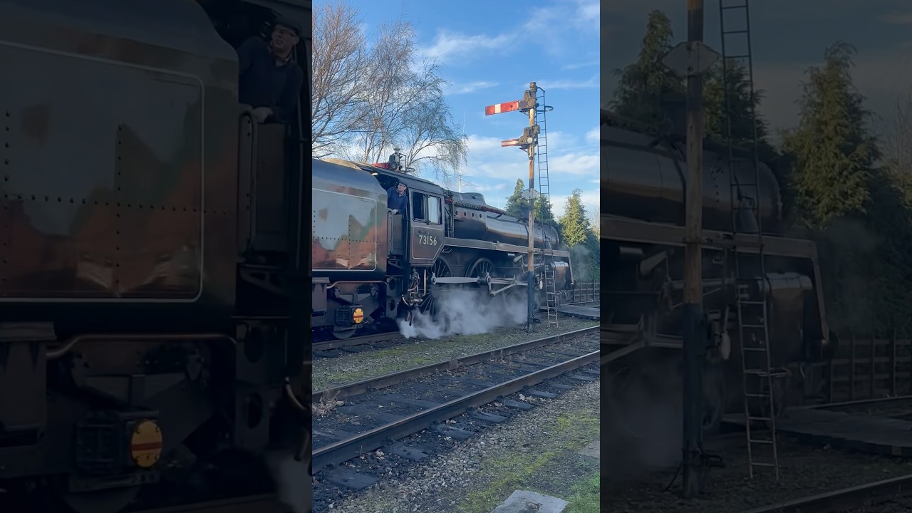 🇬🇧 Steam Locomotive #73156 in operation at the Great Central Railway in the United Kingdom.
